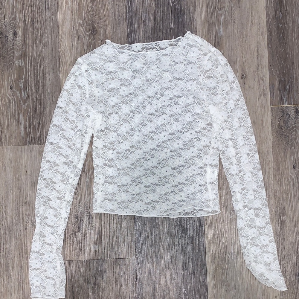 Elegant White Lace Women's Top